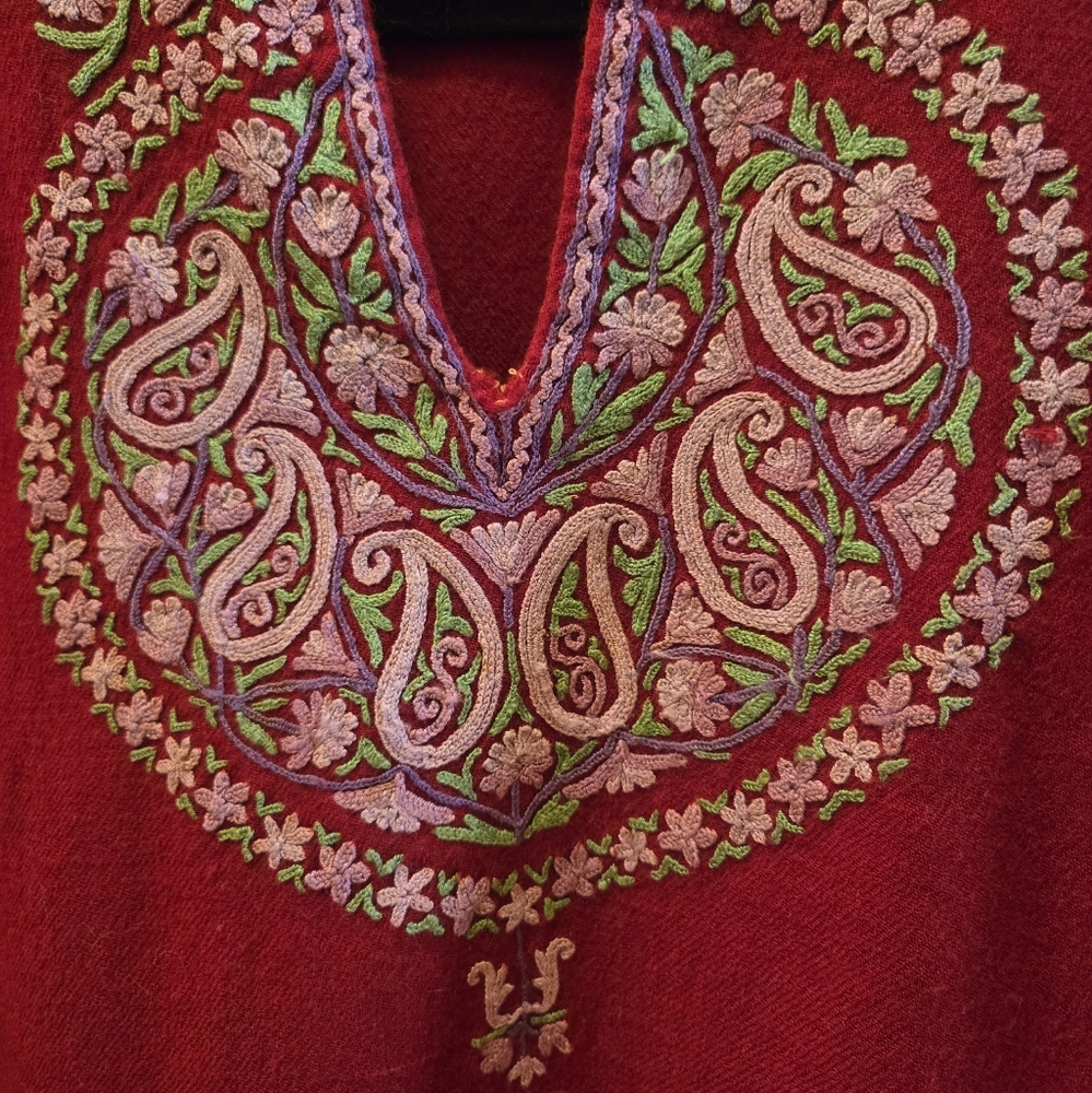 Vintage Embroidered Wool Tunic